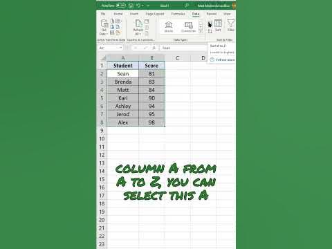 How to Sort Alphabetically in Excel - YouTube
