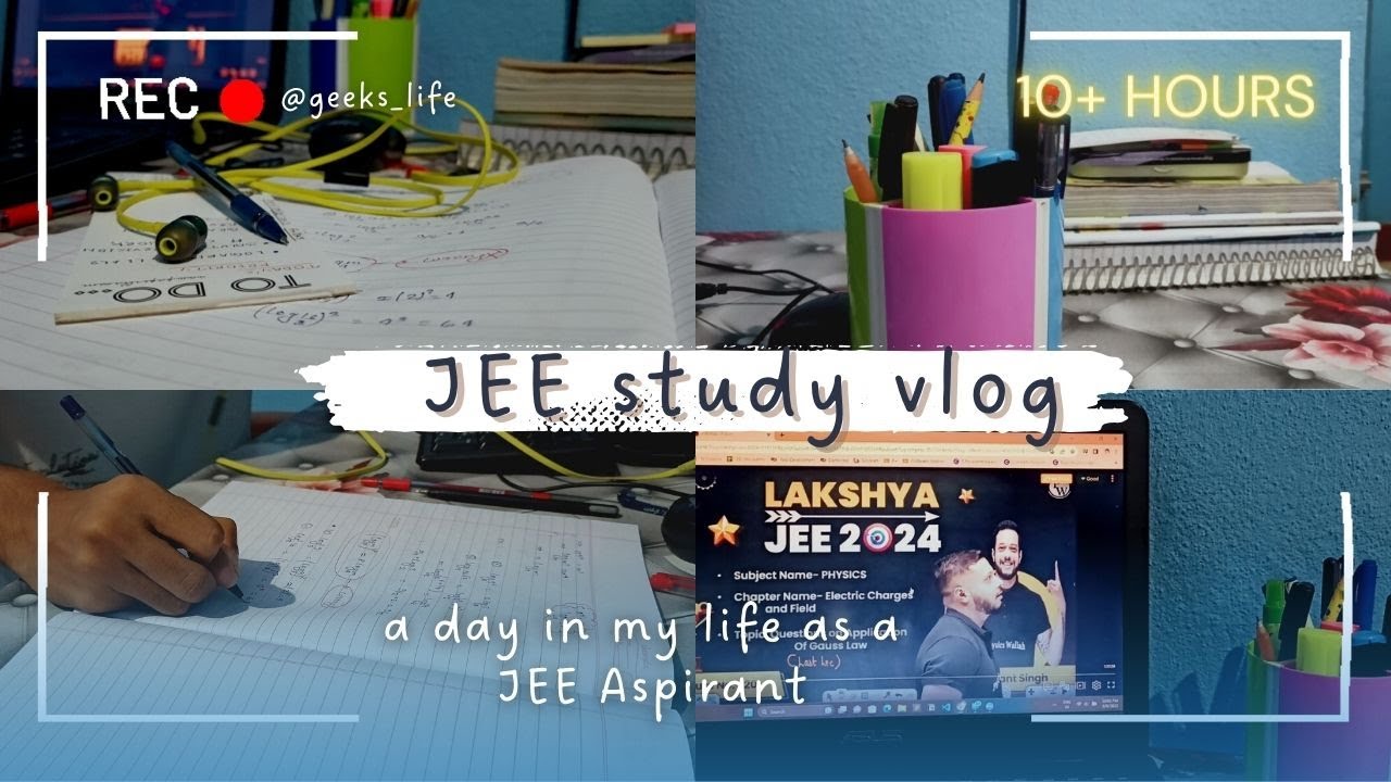 a Study Day in My Life | study vlog | JEE 2024 Aspirants DAY 21 | 10 ...