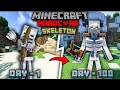 I survived 100 days As a skeleton in a hardcore mode in Minecraft (HINDI)