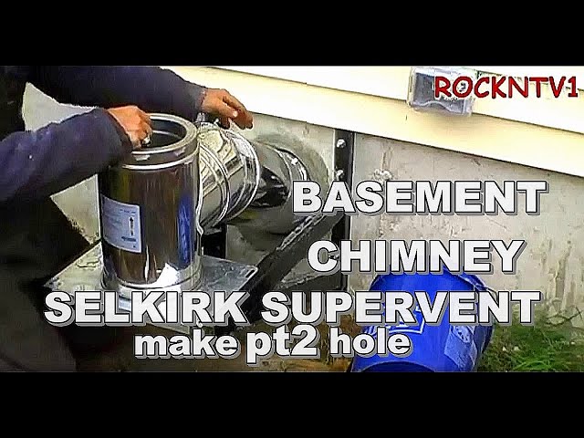 SELKIRK SUPERVENT Chimney Flu through the wall kit install pt2 Drill Hole -  YouTube