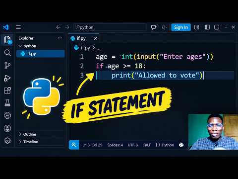 Python IF Statement Explained from Scratch! 🐍 | Can You Vote?