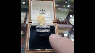 OR090 Vintage sapphire and ruby flip over diamond ring