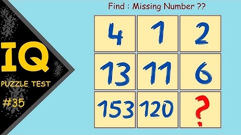 Missing Number Logical Reasoning Mental Ability Aptitude IQ Puzzle Test
