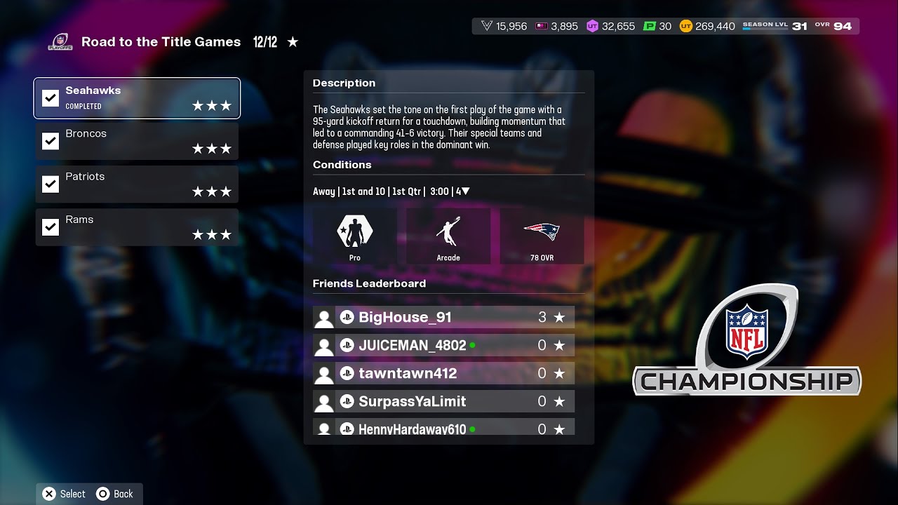 EA Sports Madden NFL 26 Ultimate Team - Playoffs " Road To The Title Games " SOLO Challenges