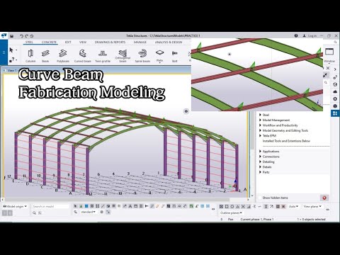 How to Model Curve Rafter in Tekla Structure