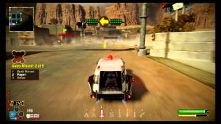 Twisted Metal PS3 Meat Wagon winning first place in Diable Pass race