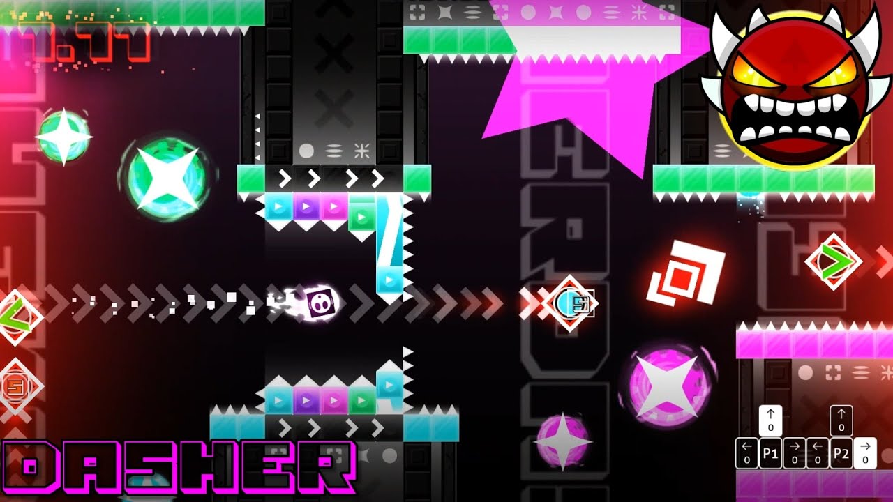 ( Extreme Demon Platformer ) | DASHER by xParallels | Geometry Dash 2.2