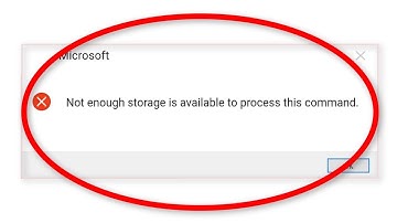 How To Fix  Not Enough Storage Is Available To ProcessThis Command Error ||  Windows 10/8/7