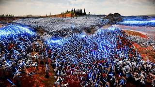 JEDI KNIGHTS, NINJAS & T-45s ATTACK BLACK ORCS | Ultimate Epic Battle Simulator 2 | UEBS 2