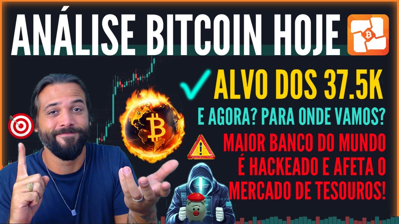 💥🎯BITCOIN HOJE: MAIOR BANCO DO MUNDO É HACKEADO ENQUANTO BTC CHEGA AO  ALVO DE 37.5K! MACRO AO MICRO!