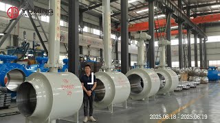 6月18日 Fully welded ball valve workshop display
