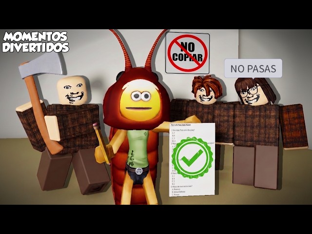 HICE TRAMPA EN EL EXAMEN (momentos divertidos) (roblox)