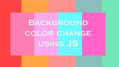 Background Color Change Using HTML  CSS and JAVASCRPIT