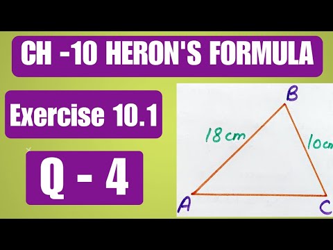 Chapter 10 Heron's Formula | Exercise 10.1 Q - 4 | Class 9 maths | New ...