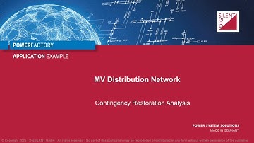 PowerFactory – MV Distribution Network – Contingency Restoration Analysis