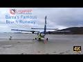 Flying to Barra's Famous Beach Runway - 4K
