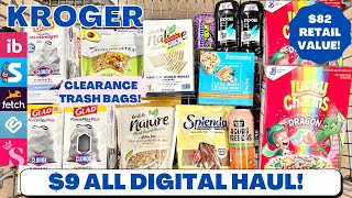 KROGER COUPONING DEALS | $9 DIGITAL HAUL! | $82 RETAIL VALUE | CLEARANCE TRASH BAGS! | 10/4 - 10/10