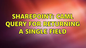 Sharepoint: CAML query for returning a single field (2 Solutions!!)