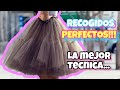 💯RECOGIDOS PERFECTOS!!! Como hacer RECOGDIOS / FRUNCIDOS en tela PARA FALDAS, VESTIDOS y CRINOLINAS