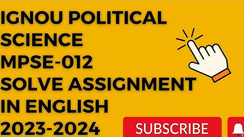 MPSE-012 IGNOU SOLVED ASSIGNMENTS #mpse #ignou #ignousolvedassignment