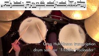 Greg Hutchinsons  Drum Solo Transcription On Freddie Freeloader