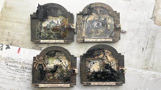 Fright Night Scenes #TimHoltz Framed Frights Stamps