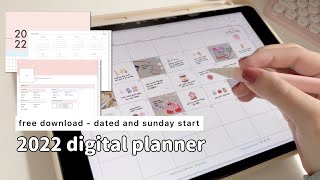 FREE 2022 digital planner | complete, dated & sunday start | Goodnotes 5 iPad ✍🏻 Indonesia (engsub) screenshot 5