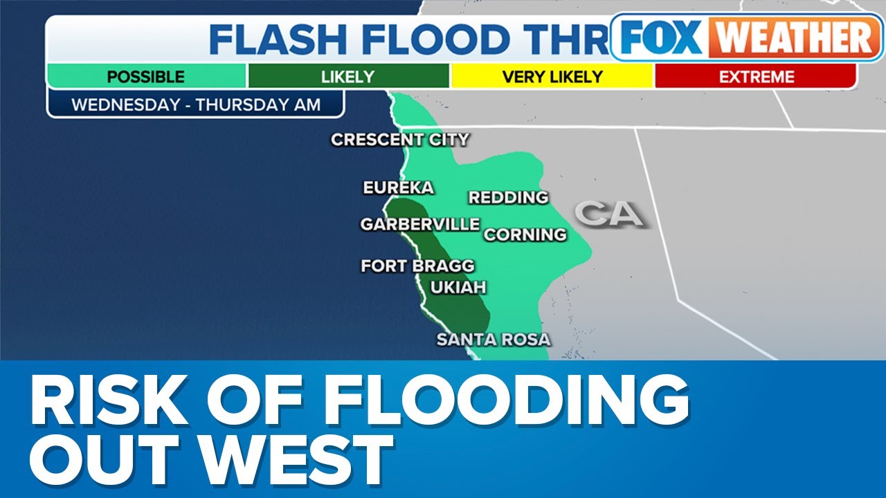 Flash Flood Threat Lingers Out West Amid Atmospheric River Pattern ...