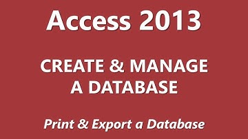MOS Review - Access 2013 - Create and Manage a Database - Part 5 of 5