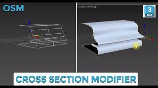 3ds Max Cross Section Modifier Tutorial | Create Surfaces from Splines (Object Space Modifier)