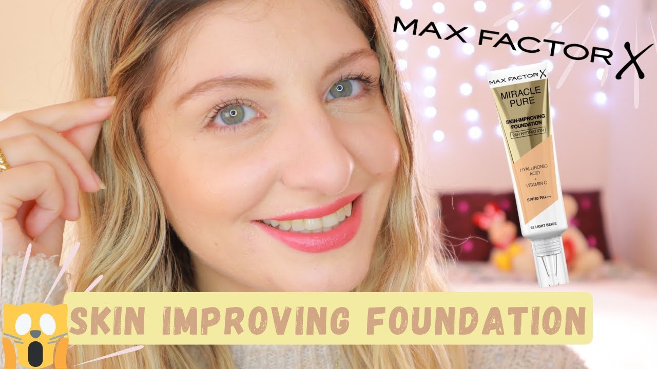 NEW MAX FACTOR MIRACLE PURE SKIN IMPROVING FOUNDATION | TRY ON & WEAR TEST  | KezziesCorner - YouTube