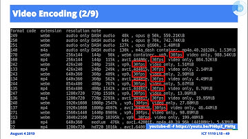 [Excerpts] Data Encoding: How Video Data is Encoded