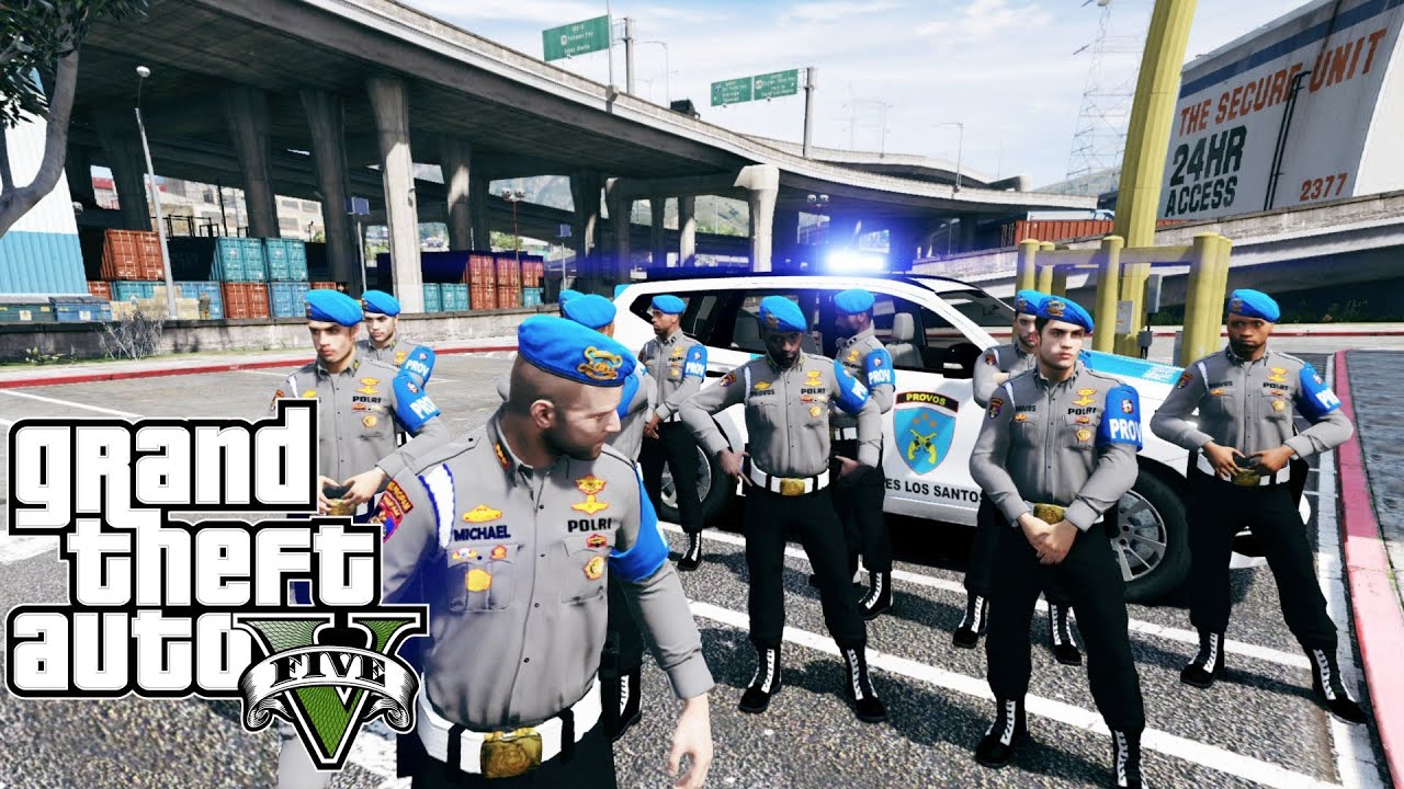 Perampok Bersenjata Kejar Kejaran Dengan Patroli Satuan Provos || GTA 5 Mod Polisi Indonesia