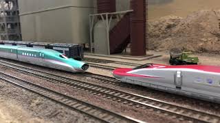 N scale shinkansen Hayabusa and Super Komachi coupling up