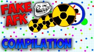 FAKE AFK TROLLING | POPSPLIT, THE 90 SPLIT, VANISH SPLIT COMPILATION MONTAGE - AGAR.IO