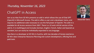 ChatGPT in Access