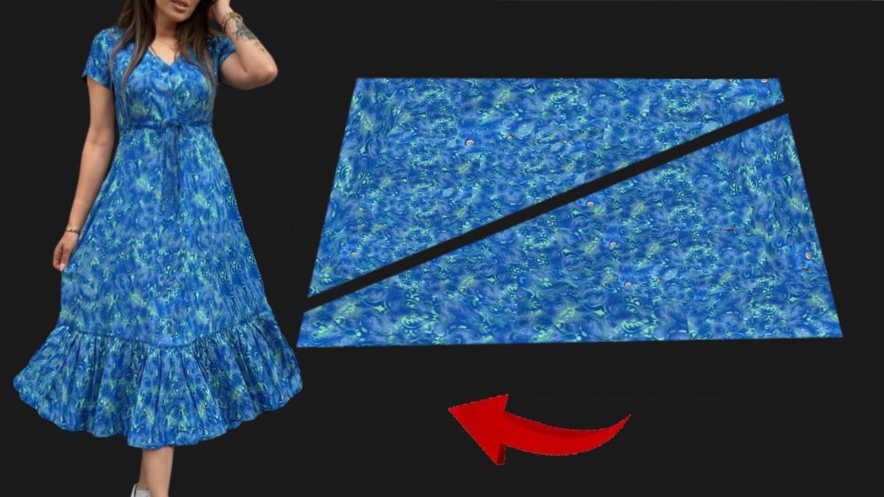 ♥️New💃 Two Ways to Wear a Summer Stylish Idea ✂️So Easy So Cute Dresses🔥 Cut and Sew Only 20 Minute