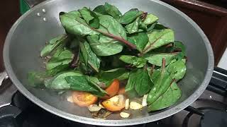 Ginisang Alugbati With Dilis