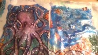 Polymer Clay Book Cover - Octopus