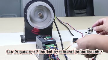 Three speed control for M-driver M550 series VFD , 1st speed adjusted by external potentiometer