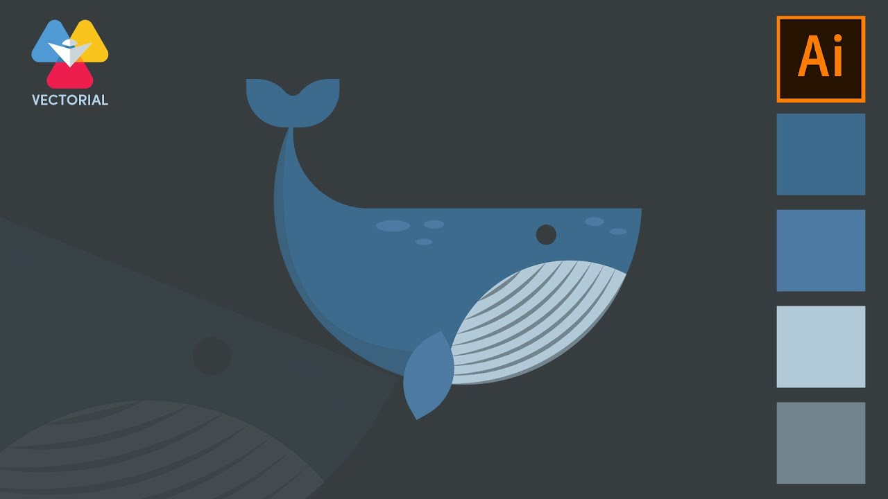 Whale Tutorial In Adobe Illustrator Youtube