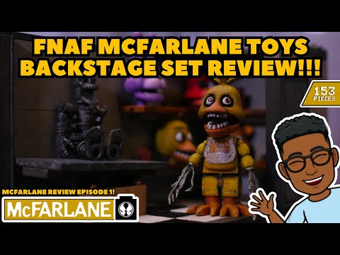 FNAF MCFARLANE TOYS BACKSTAGE SET REVIEW!!!