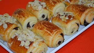 أسهل كرواصة بالشكلاطة  بطريقة مختلفة/Petit pain au chocolat