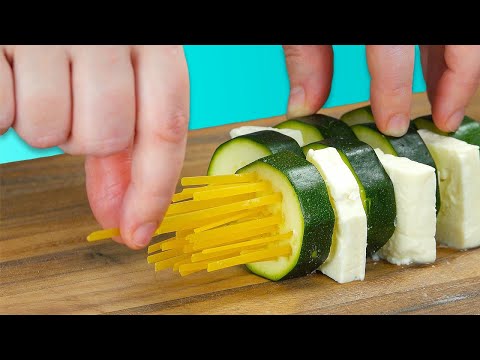 Zucchini Auflauf mit Gouda Käse überbacken | Rezept. 