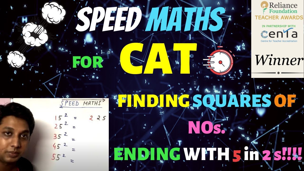 Speed Maths for CAT How to find the squares of nos. ending with 5 in 2 s!! catexam2023 YouTube