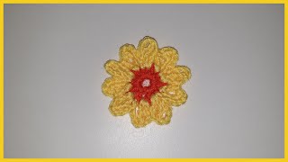 Вязанный Цветок крючком. Вязание крючком / Knitted Flower