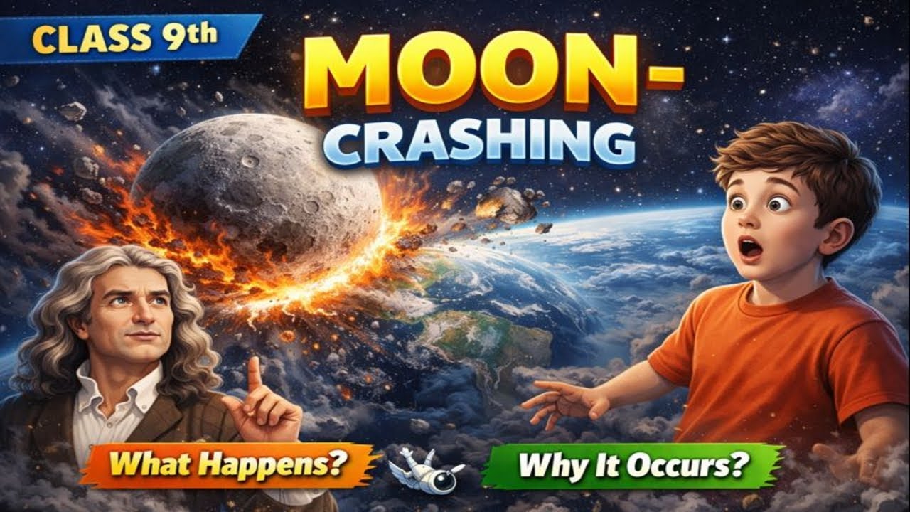 moon crashing | Gravitational | Education | Physics | Class 9th |