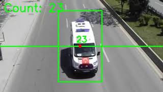 Simple vehicle counter using Background Subtraction