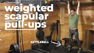 Weighted Scapular Pull-ups