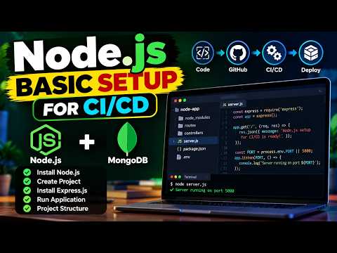 Node.js Basic Setup for CI/CD | Node.js + MongoDB CI/CD